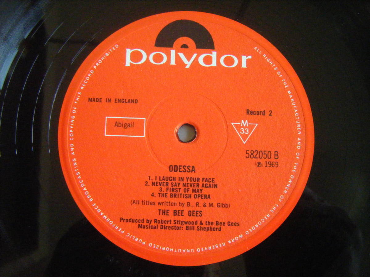 ★[英原盤] Bee Gees/Odessa レアMONO美品/初回Flat Label 2LP/Red Felt JKT/ビージーズ,オデッサ_画像6