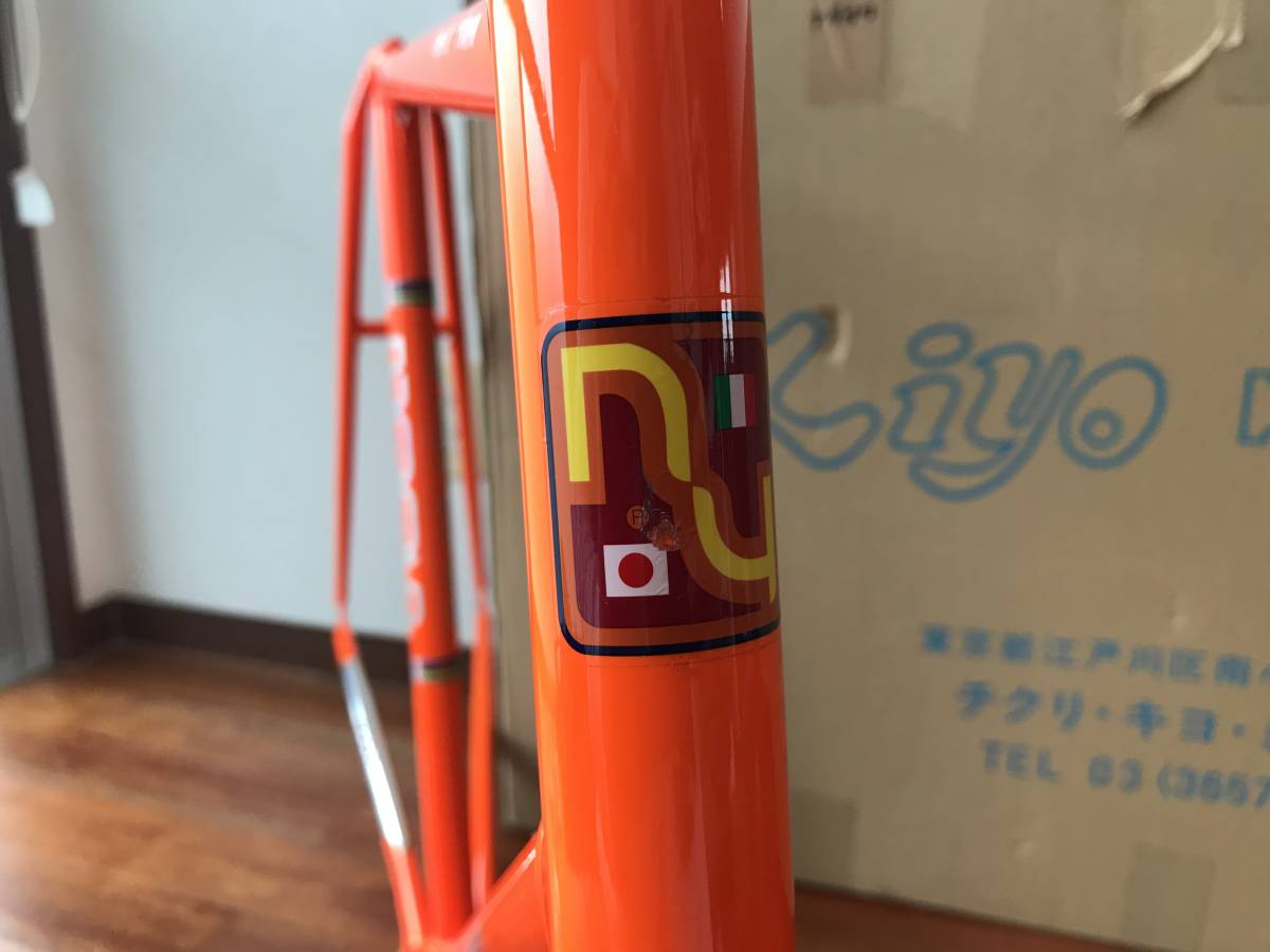 [ secondhand goods ]nagasawa order piste frame 580mm fluorescence orange NJS bicycle race length wa