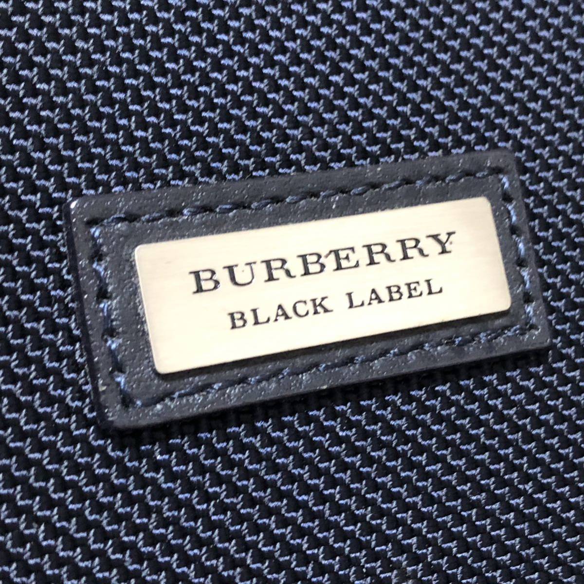 Burberry BLACK LABEL バーバリー ビジネスバッグ ブリーフケース ナイロン×レザー 黒×チェック×えんじ_画像9