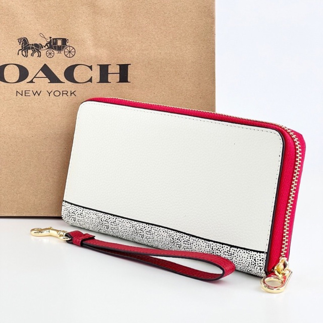 新品 COACH コーチ 長財布 ディズニー ミッキーマウス キースヘリング C7800 IMCAH 財布 未使用 コラボ商品 レザー レッド ブラック