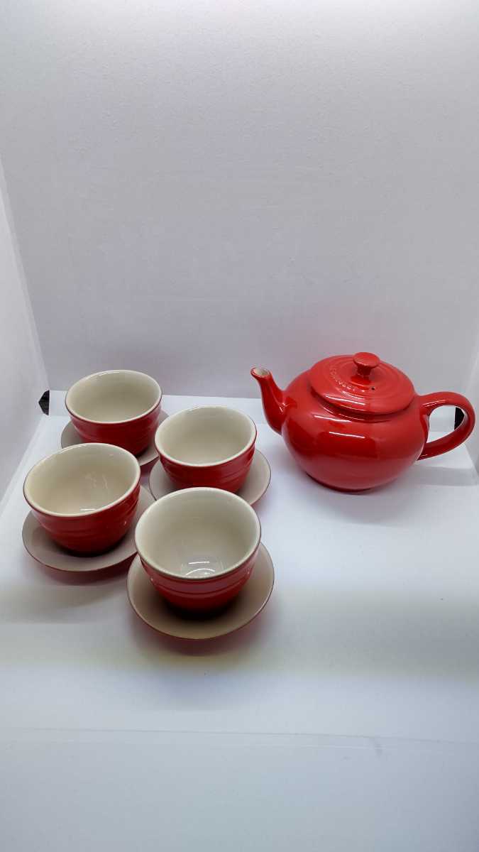ru Crew ze tea setup ru* red teapot * cup &so-sa-4 customer 