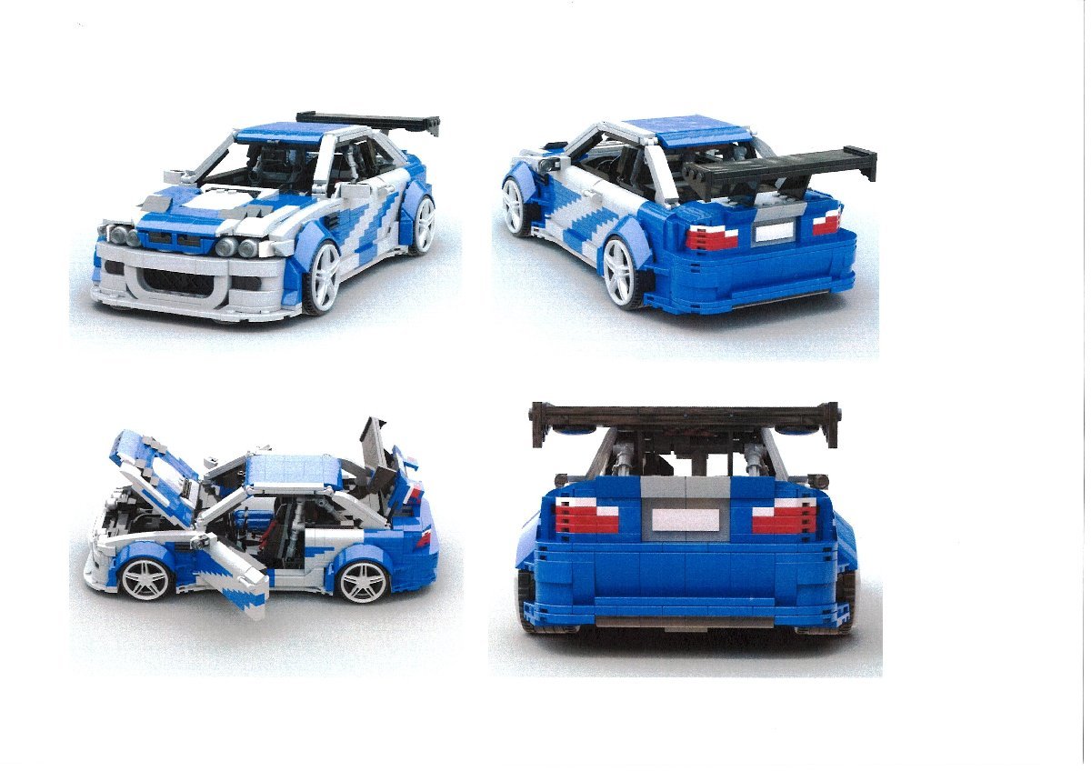 LEGO レゴ 互換品 BMW M3 GTR MOC-140344 パーツ数1238_組立て例です。