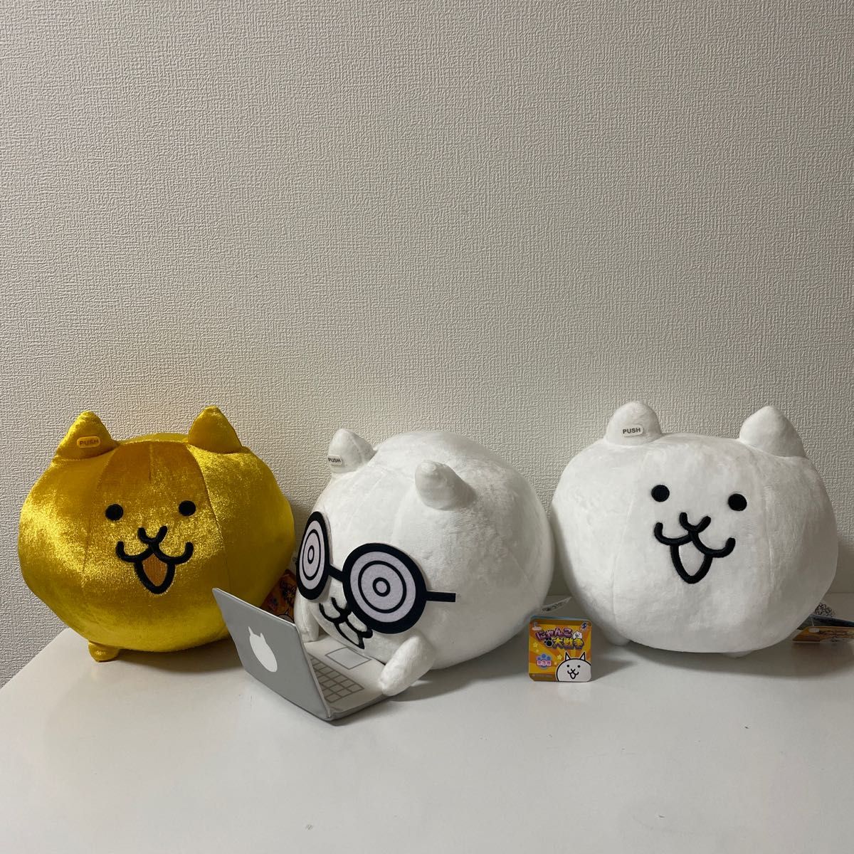 にゃんこ大戦争 ゲームサウンドぬいぐるみ 全3種セット ネコ 金