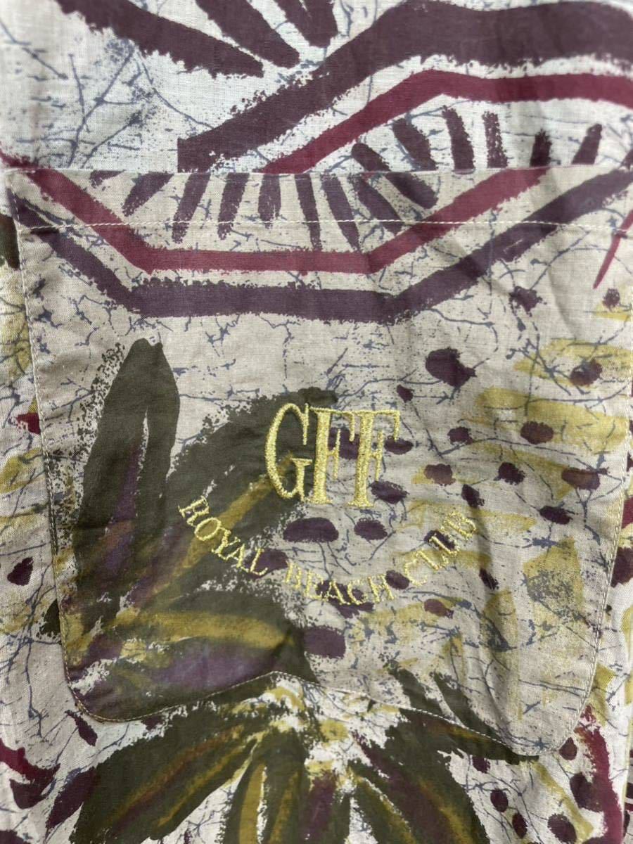 Vintage GIANFRANCO FERRE ヴィンテージ　ジャンフランコフェレ　メンズ　総柄 シャツ　アロハシャツ ロゴ_画像4