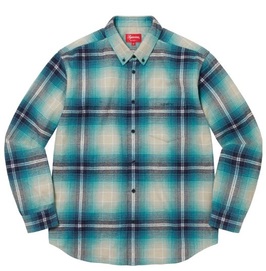 Supreme シュプリーム Shadow Plaid Flannel Shirt 2023ss M サイズ 青 Blue 新品 正規品 未使用 シャツ フランネル チェック