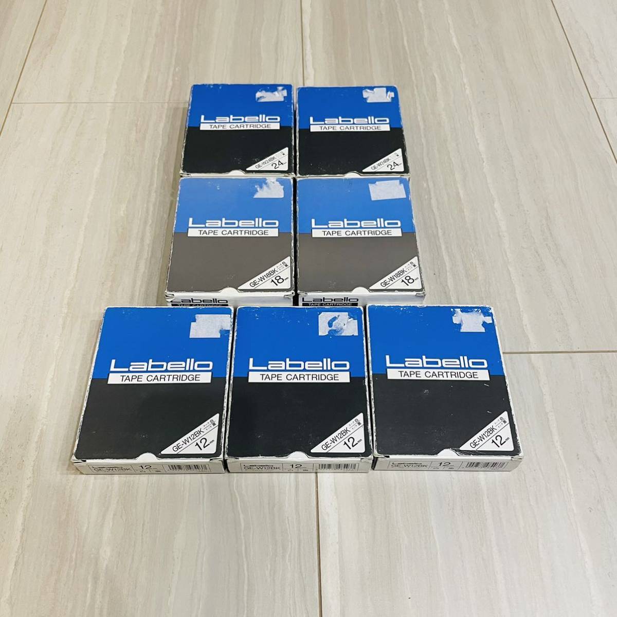 三菱鉛筆 LABELLO TAPE CARTRIDGE 12mm 18mm 24mm セット 未使用