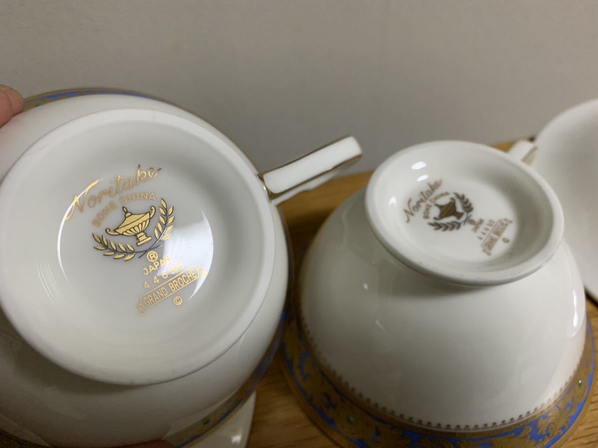 Noritake カップ&ソーサー ペアセット ノリタケ GRAND BROCHE グランブロシェ