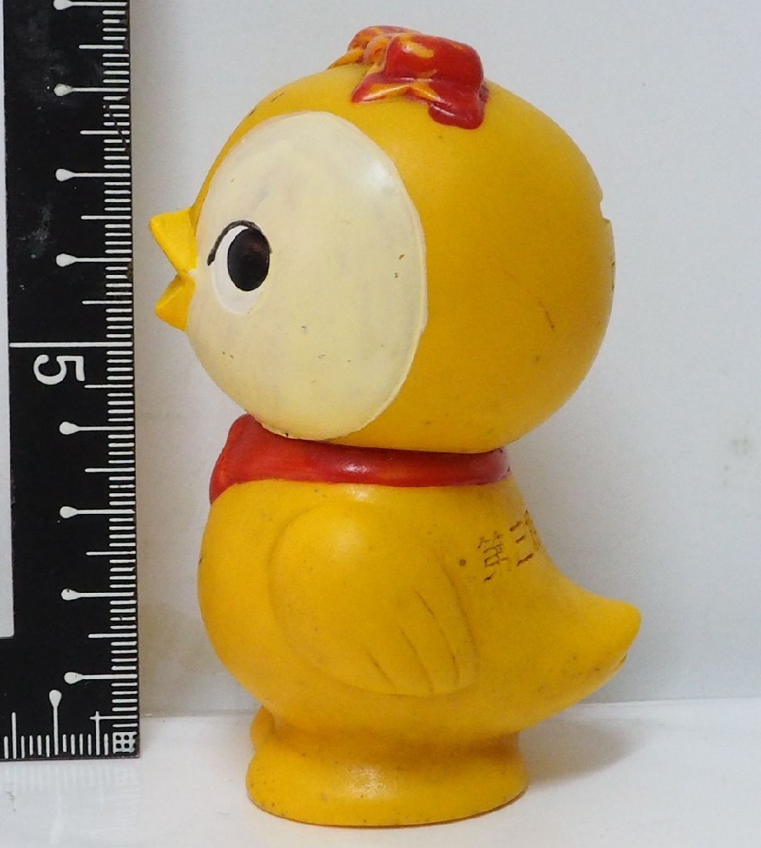 第三相互銀行【ピー子ちゃん スズメ 鳥】ソフビ貯金箱 昭和レトロ【中古】送料込_画像4