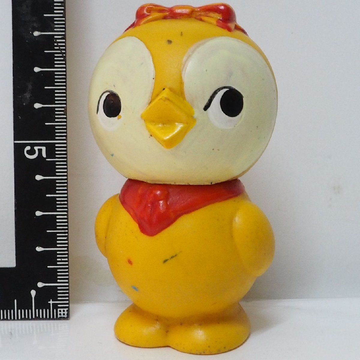 第三相互銀行【ピー子ちゃん スズメ 鳥】ソフビ貯金箱 昭和レトロ【中古】送料込_画像１