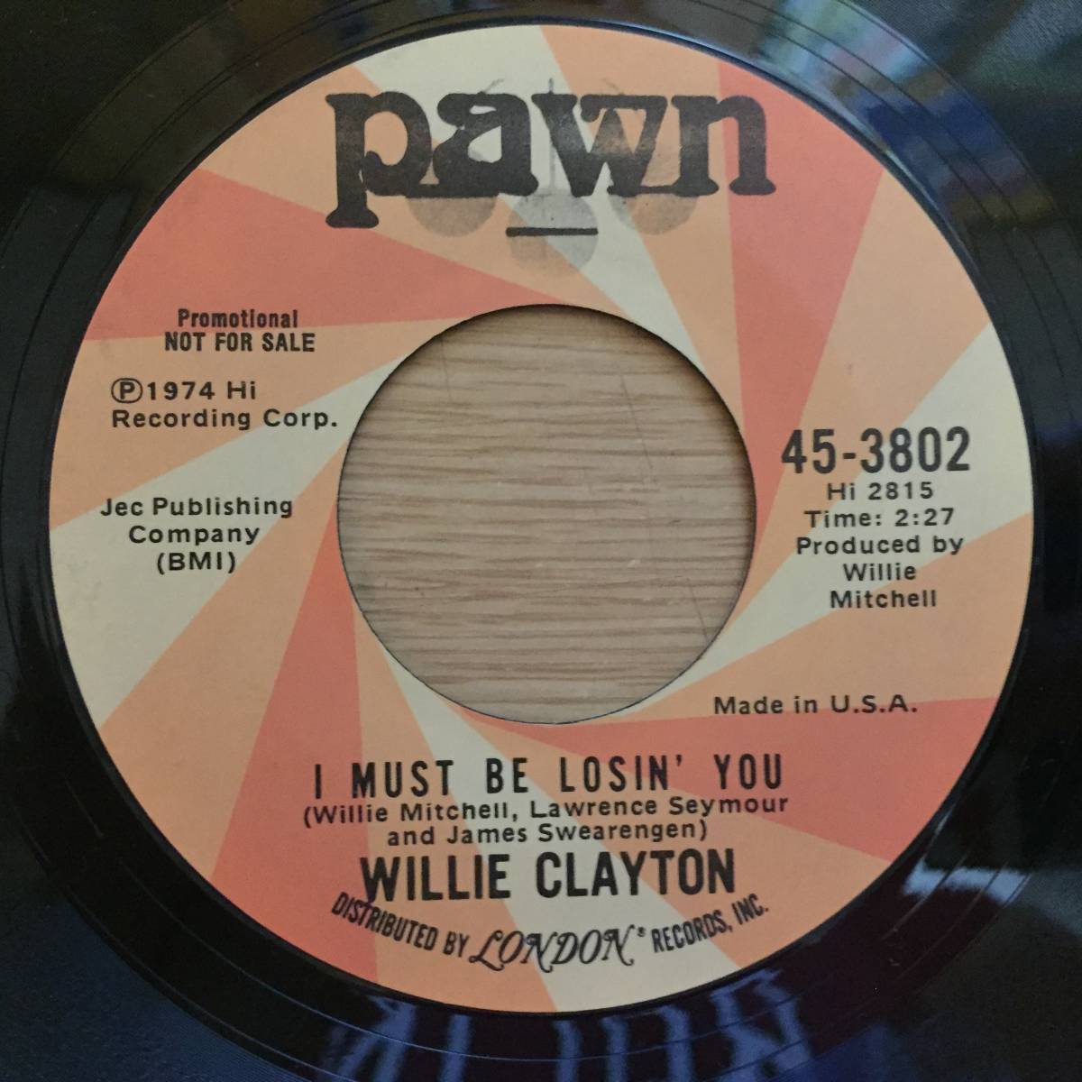 Willie Clayton/It's Time You Made Up Your Mind(US single)の画像2
