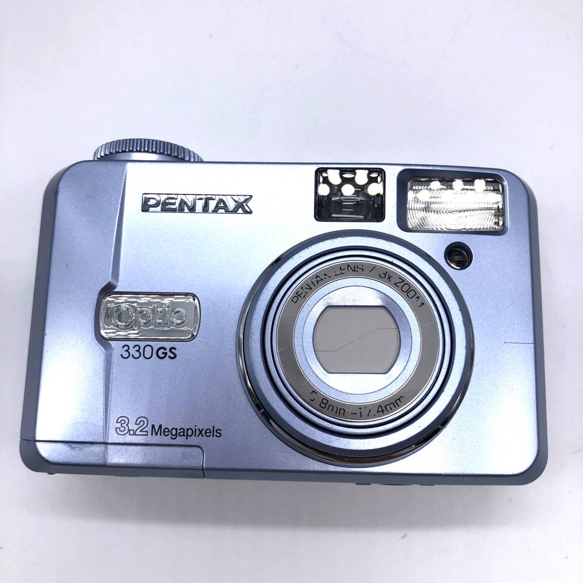 【中古美品】PENTAX ペンタックス Optio オプティオ 330GS デジタルカメラ 単3電池 通電確認 簡易動作確認済（管9627）_画像3