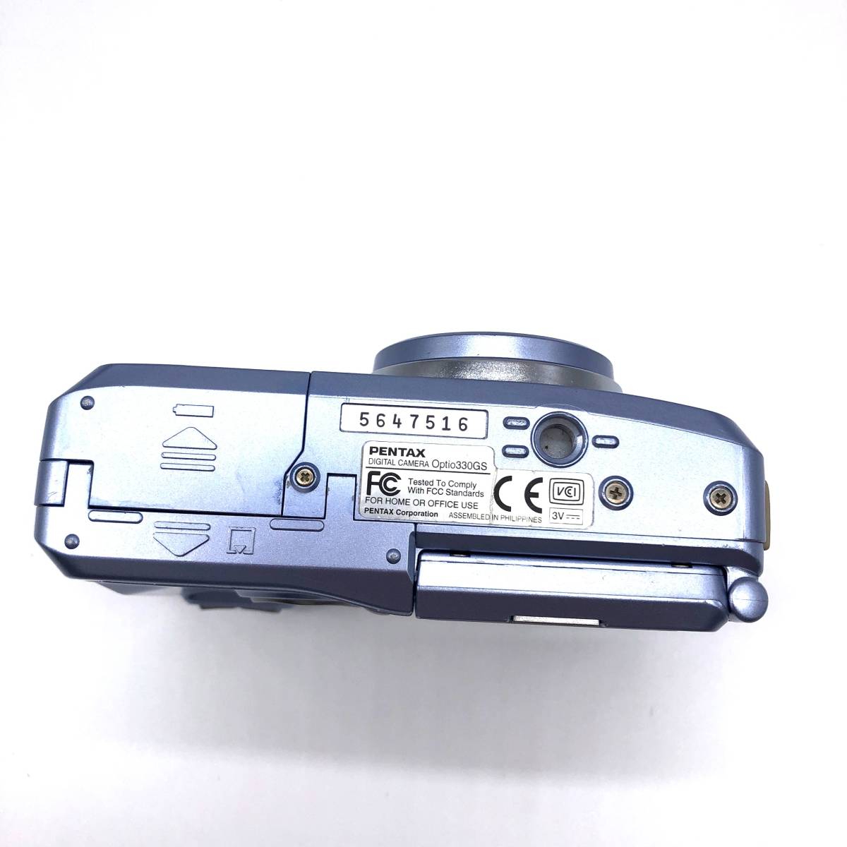 【中古美品】PENTAX ペンタックス Optio オプティオ 330GS デジタルカメラ 単3電池 通電確認 簡易動作確認済（管9627）_画像6