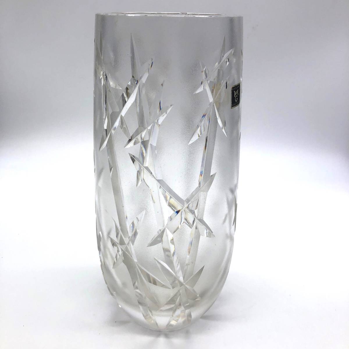 【中古品】KAGAMI CRYSTAL カガミクリスタル 花瓶 クリスタルガラス カットガラス 花器（管10967）_画像3