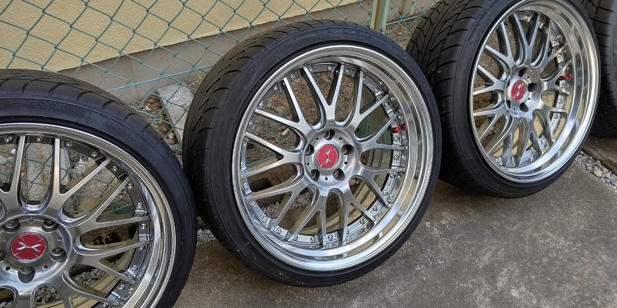 引取りも可 マーベリック MAVERICK 709M 中古 20インチ 10J+26 5H PCD114.3 4本 深リム 段リム NITTO 245/35R20 10J 通し ツライチの画像4