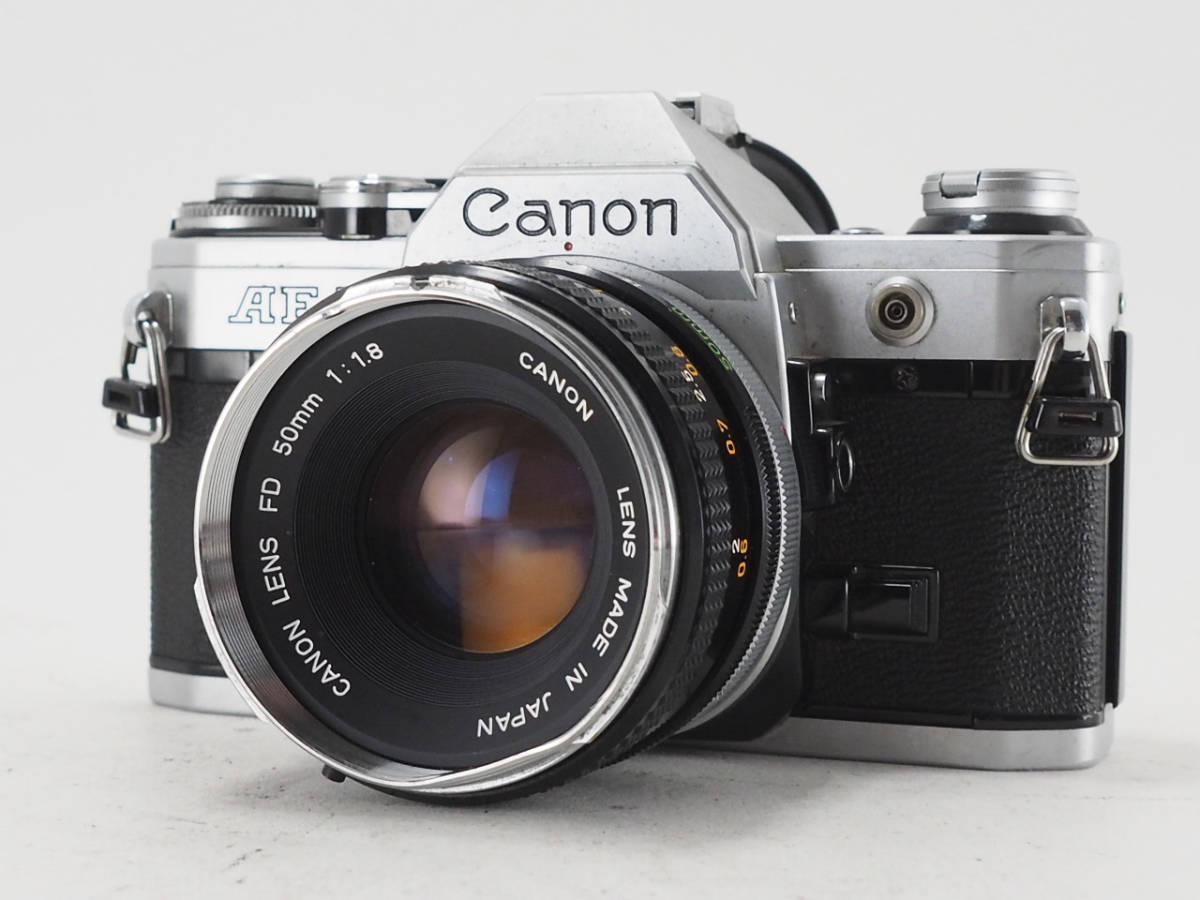 キャノン フィルムカメラ AE-1 ＦＤレンズ50ｍｍＦ1.8 実用品-