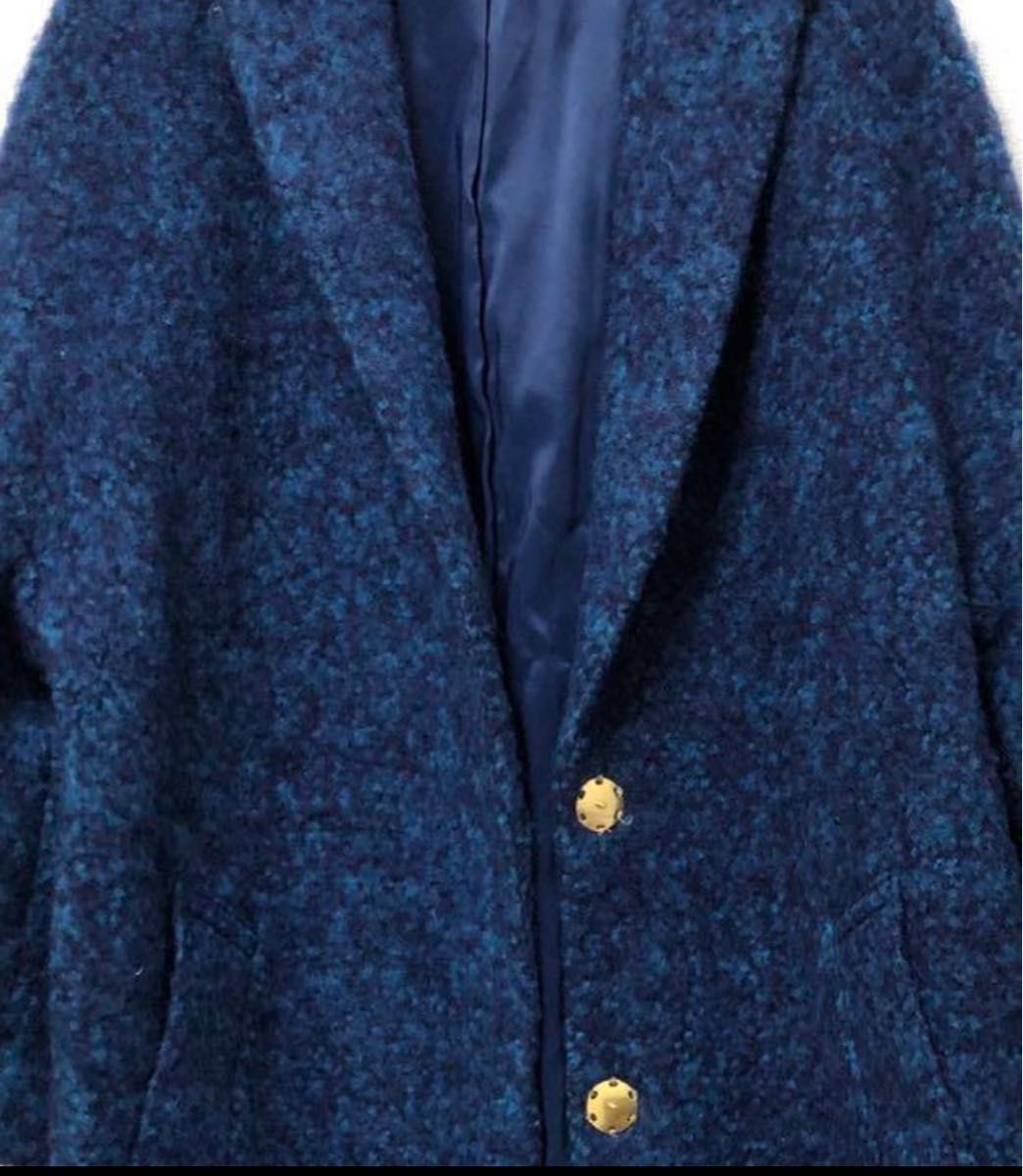 完売レア　60000円　FUR FUR ファーファー日本製 高級羊毛ミックスツイードオーバーコート　もこもこ