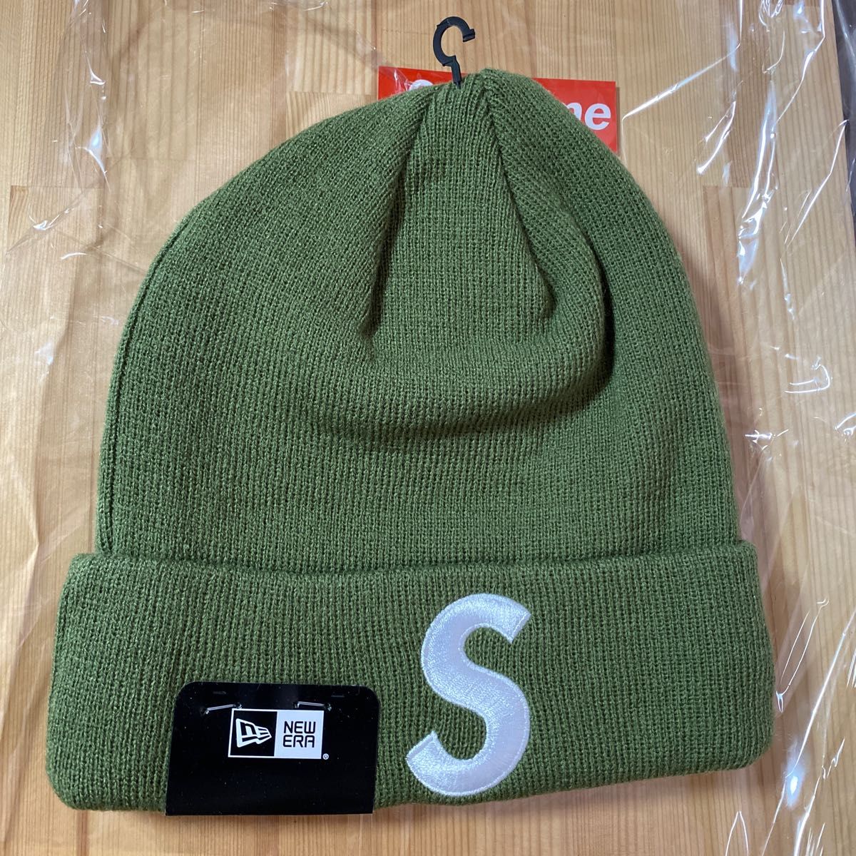 Supreme Beanie エスロゴ ニット帽 NEW ERA オリーブ Yahoo!フリマ（旧）-