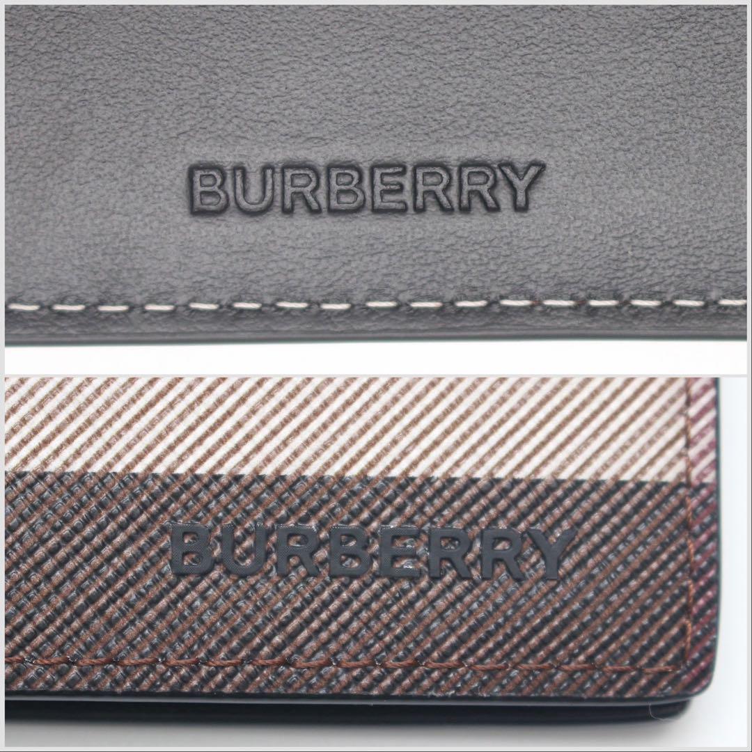 BURBERRY バーバリー レザー チェック マルチカラー 折り財布 札入れ_画像8