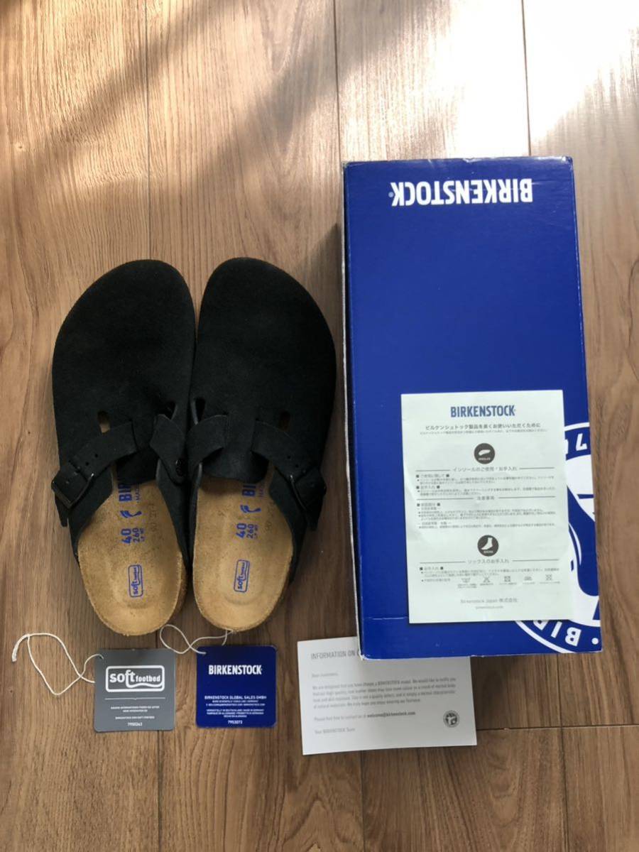 新品】 ナロー ボストン ビルケン Boston BIRKENSTOCK スエード 別注