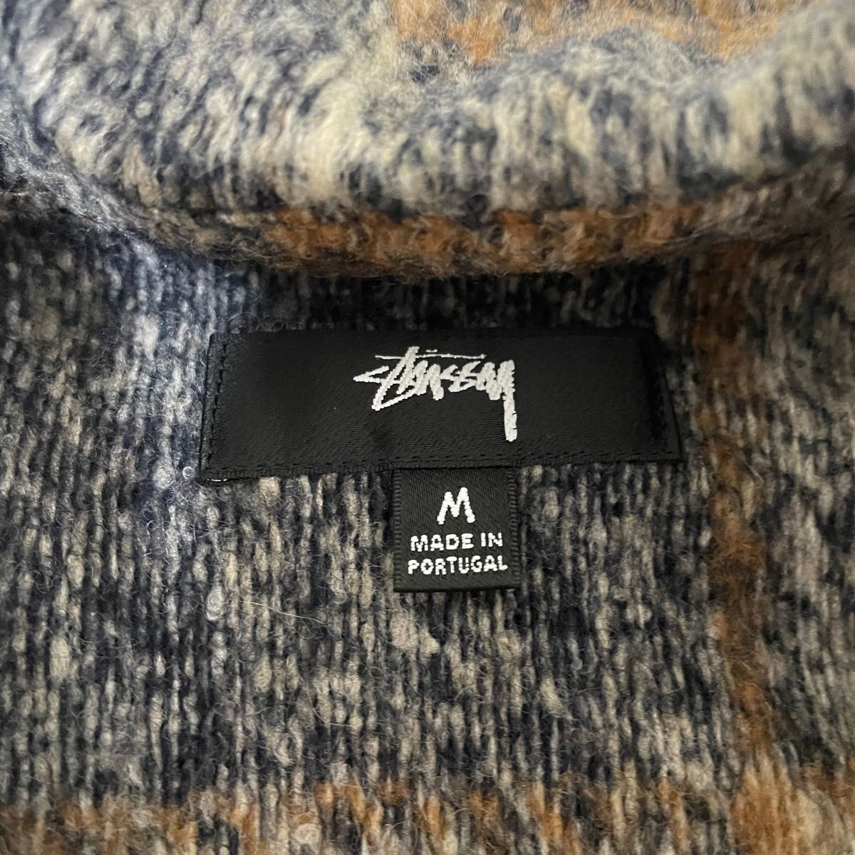 Stussy Plaid Knit Shirt "brown" Mサイズ