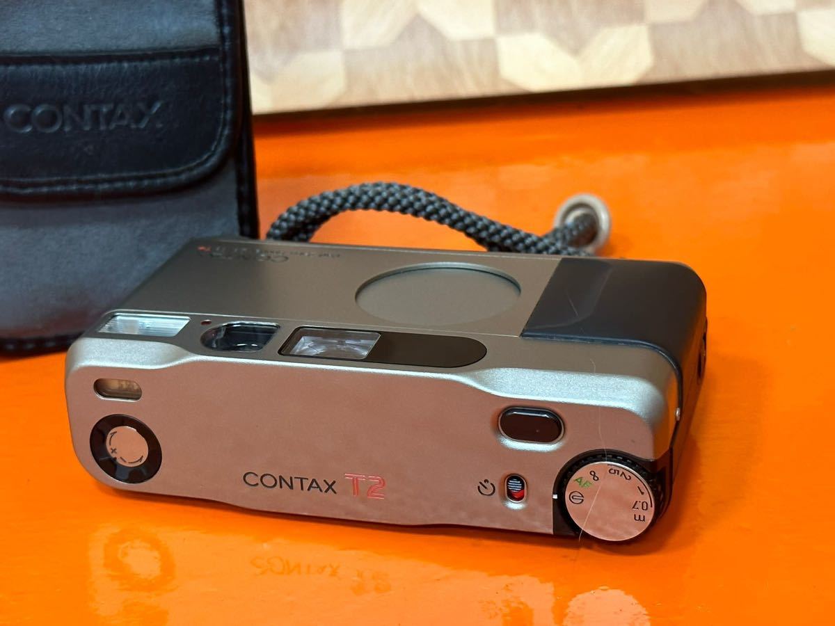 コンタックス T2 CONTAX CARL ZEISS SONNAR 38 mm f2.8T / コンパクト フィルムカメラ /ケース付/動作確認済み//_画像5