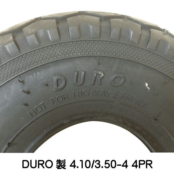 4.10/3.50-4 4PR HFT-231 荷車・台車・ハンドカート DURO タイヤ 410/350-4 HFT231 海外製 デュロ_画像4