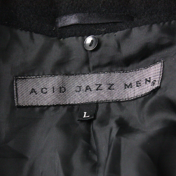 Acid Jazz Men アシッドジャズメン ロングコート ウールブレンド モード Lサイズ 23-1005fu10【4点同梱で送料無料】_画像6