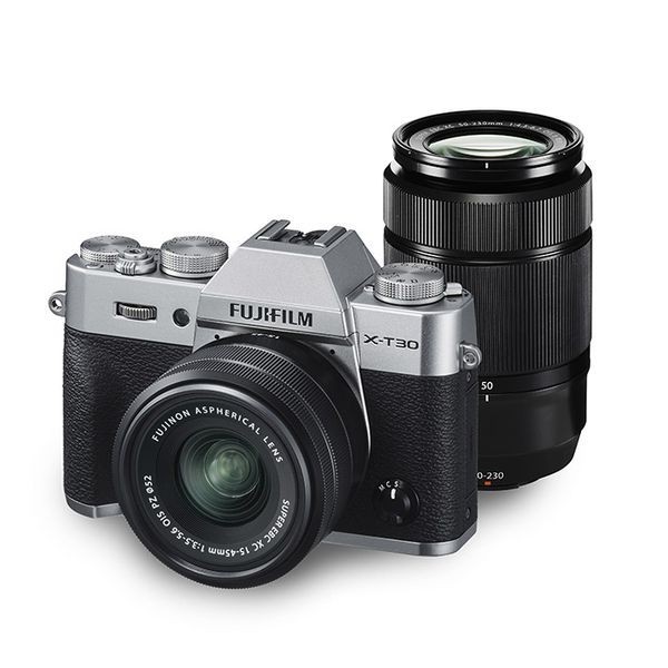 中古 １年保証 美品 FUJIFILM X-T30 ダブルズームキット XC 15-45mm + XC 50-230mm II シルバー_画像1