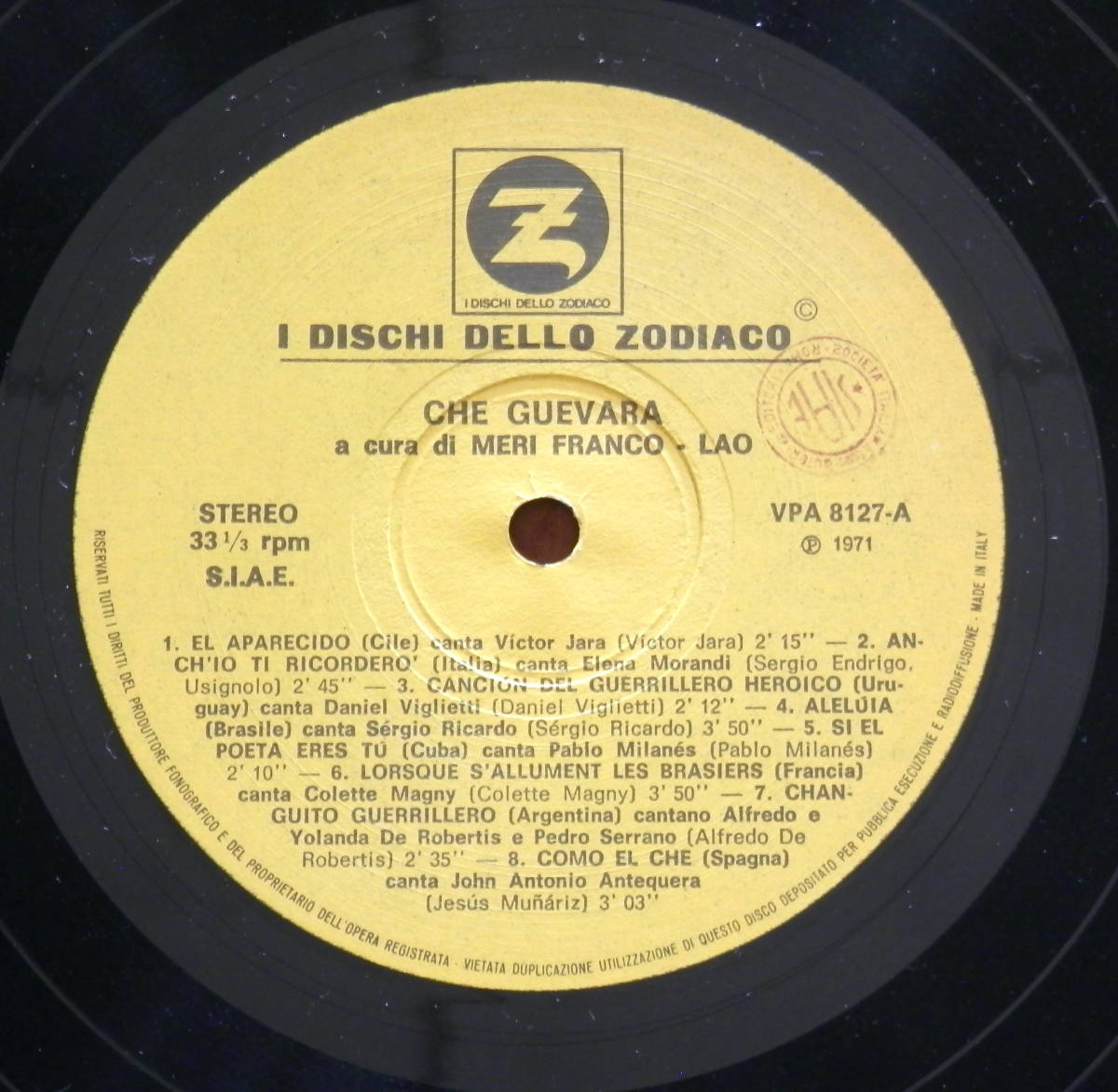 '71【LP】canti al che A Cura Di Meri Franco - Lao *チェ・ゲバラ=コンピ_画像7