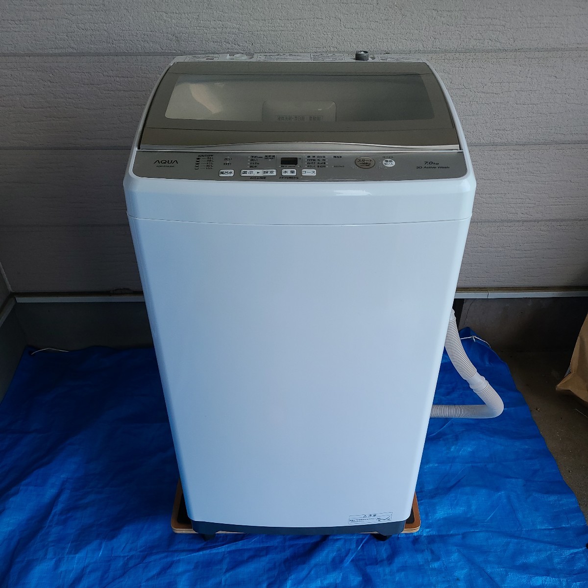 2022年製 7kg 簡易掃除済み 動作確認 洗濯機 AQUA AQW-P7MJ(W) WHITE 風乾燥 家財宅急便 送料は商品説明の下記サイトで