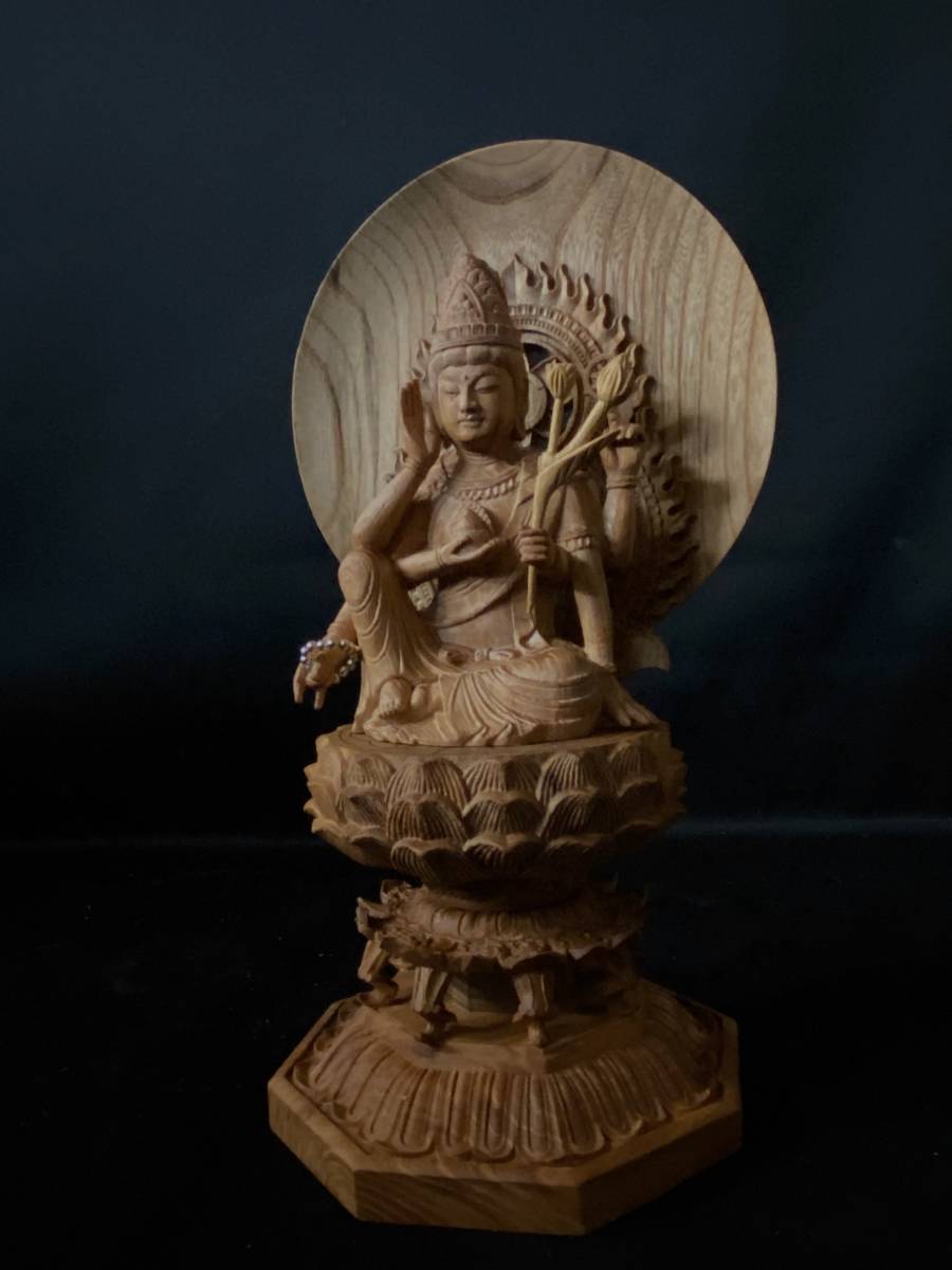 井波彫刻 一刀彫り 仏教工芸品 総ケヤキ材 精密彫刻 極上品 木彫仏教