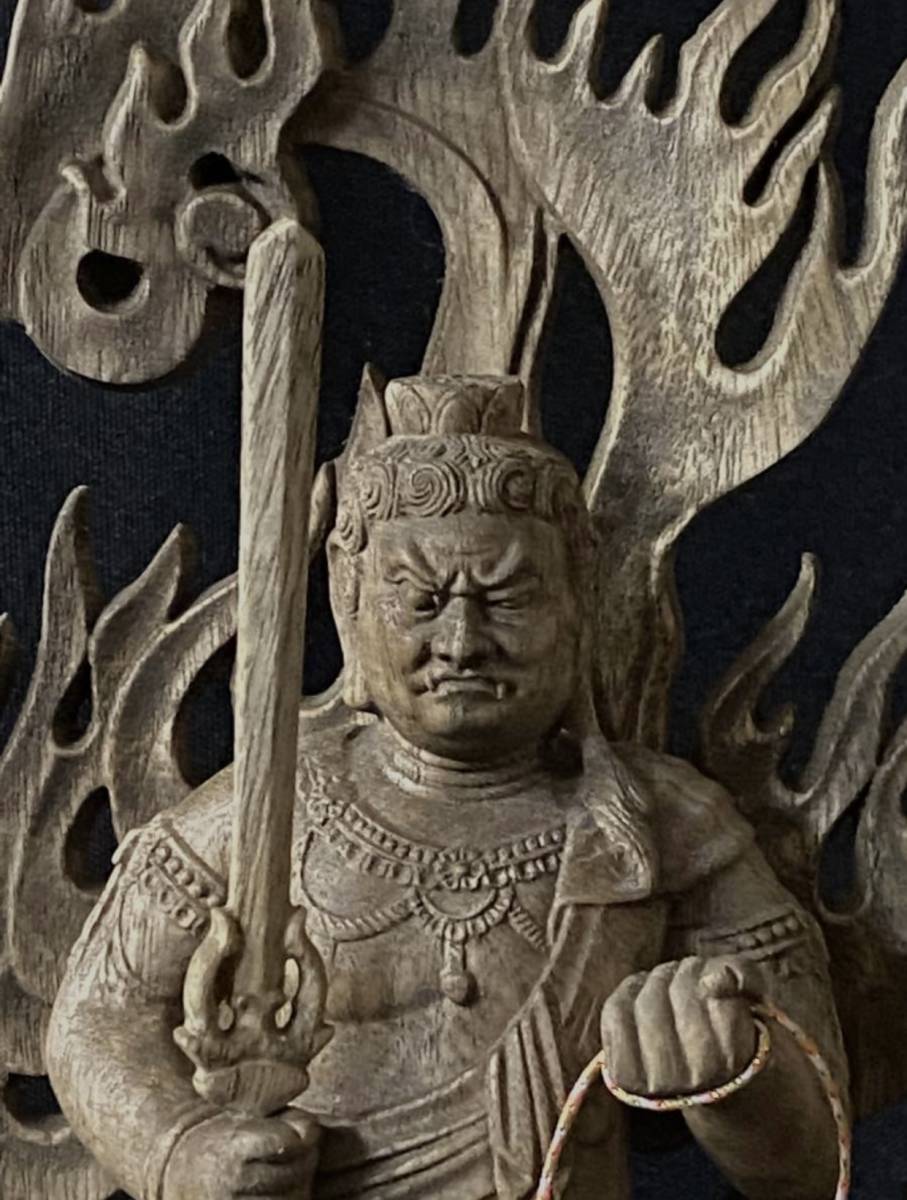 高37cm 極上品 仏教工芸品 一刀彫 総ケヤキ材 木彫仏像 金剛力士 高37cm 極上品 仏教工芸品 一刀彫 総ケヤキ材 木彫仏像 金剛力士