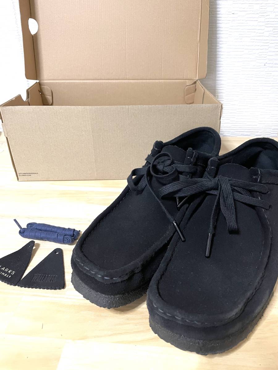 クラークス ワラビー / Wallabee(ブラックスエード) UK9/27cm ほぼ未