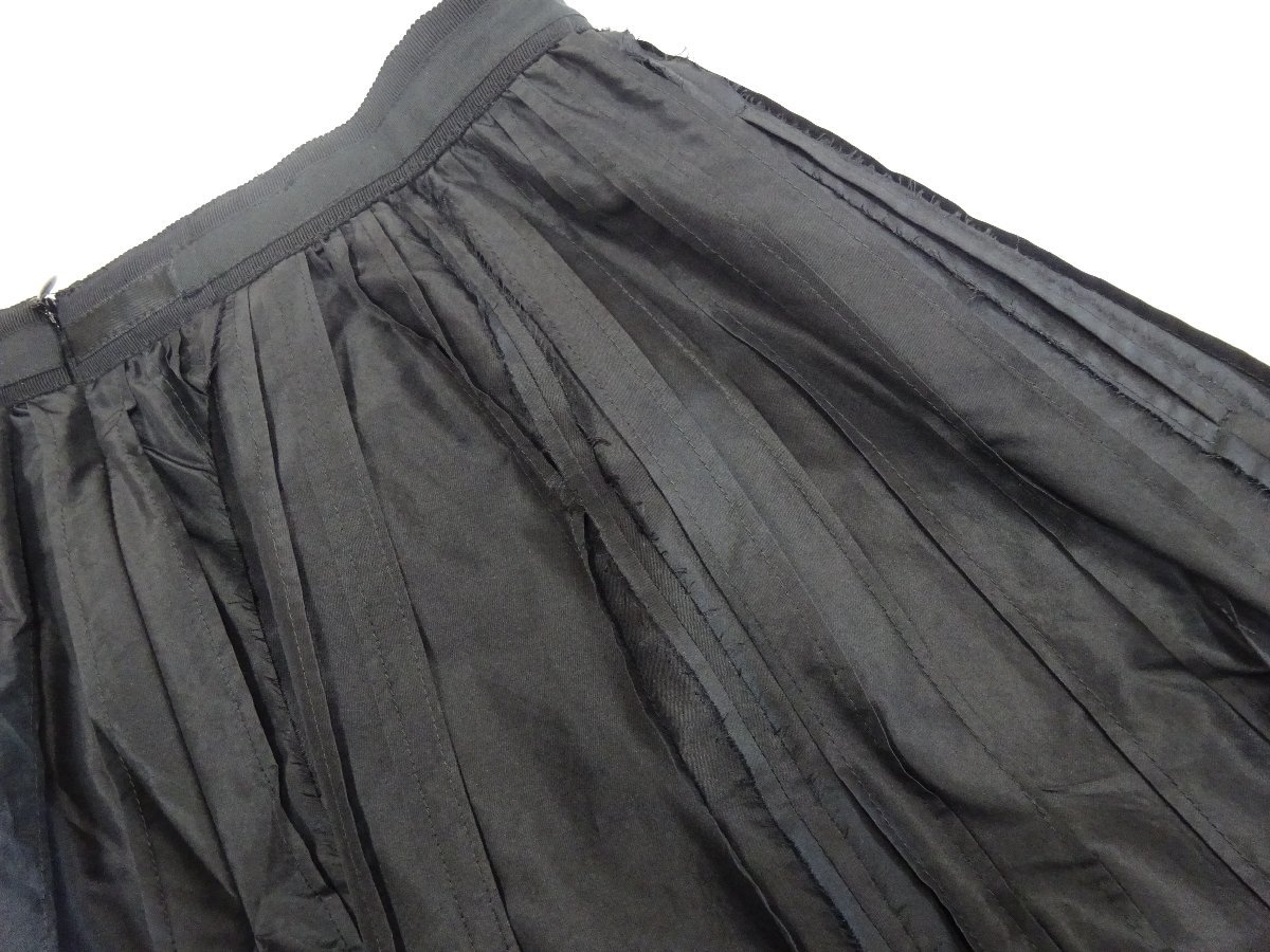 40サイズ【定19.8万】フォクシー ブティック FOXEY BOUTIQUE スカート 40992 Skirt Fancy Crystal シルク混 ブラック 2020 フレア_画像4