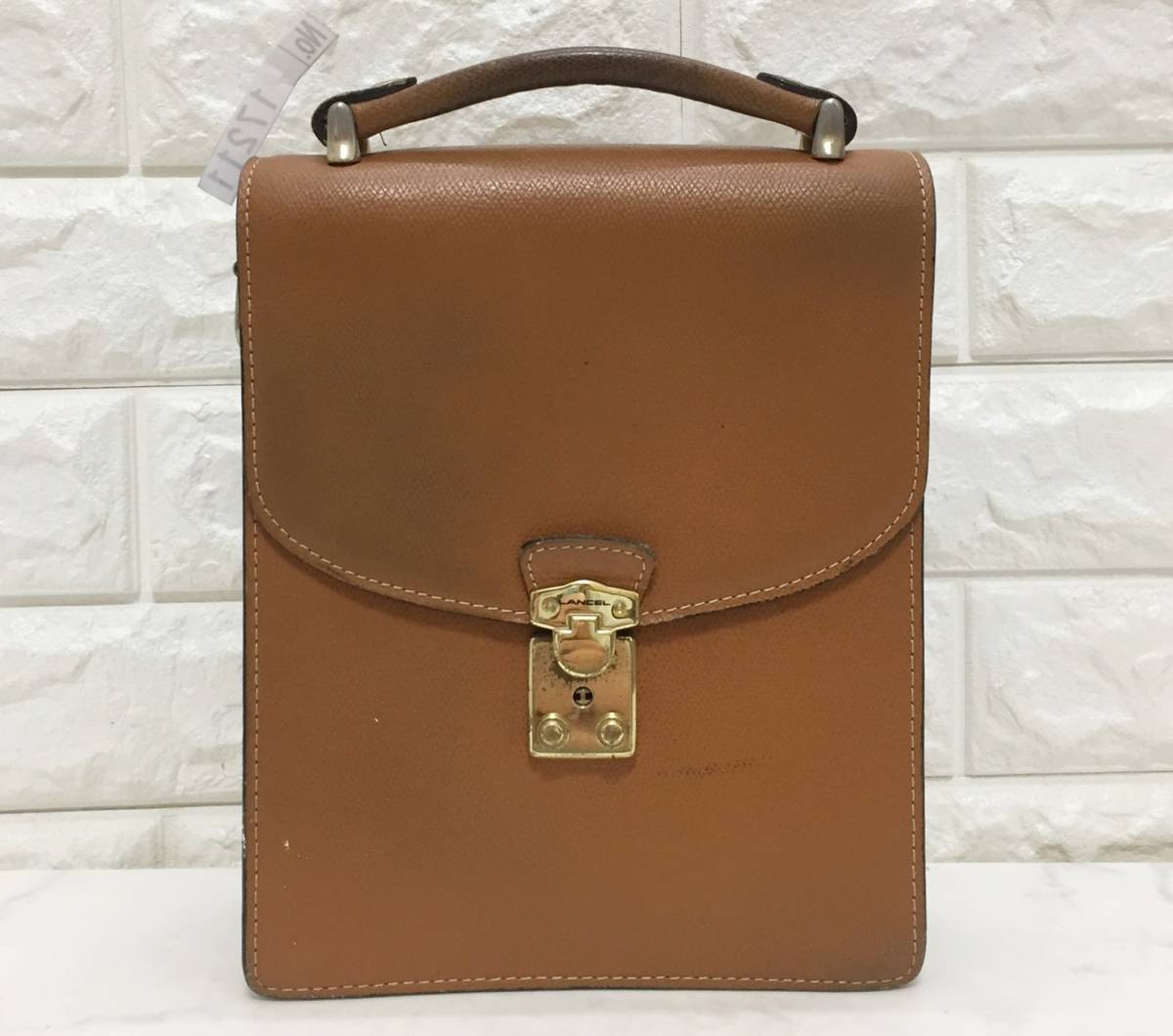 no17211 LANCEL ランセル フランス製 レザー ハンド バッグ ポシェットの画像1