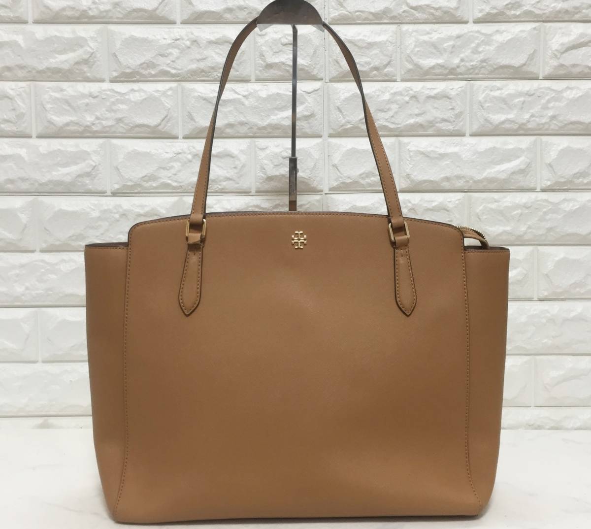 no17485 TORY BURCH トリーバーチ 本革 レザー 肩掛けショルダー トート バッグ ☆_画像1