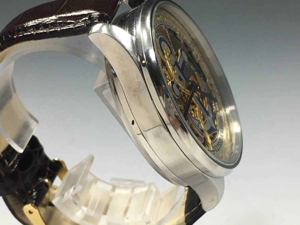     原文:【希少モデル】 ユリスナルダン ULYSSE NARDIN 手巻き アンティーク ビンテージ スケルトン ゴールド マリン