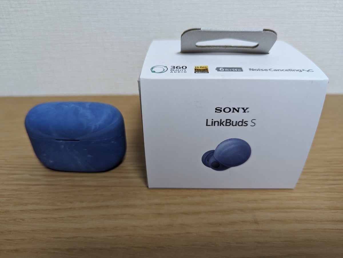 【中古】Sony ソニー ワイヤレスノイズキャンセリングステレオヘッドセット LinkBuds S WF-LS900N アースブルー_画像1
