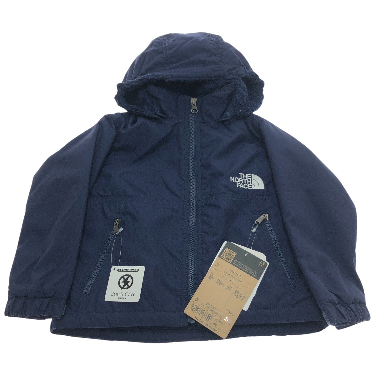 □□ THE NORTH FACE ザノースフェイス コンパクトノマドジャケット 100cm NPJ72257 ネイビー 目立った傷や汚れなし