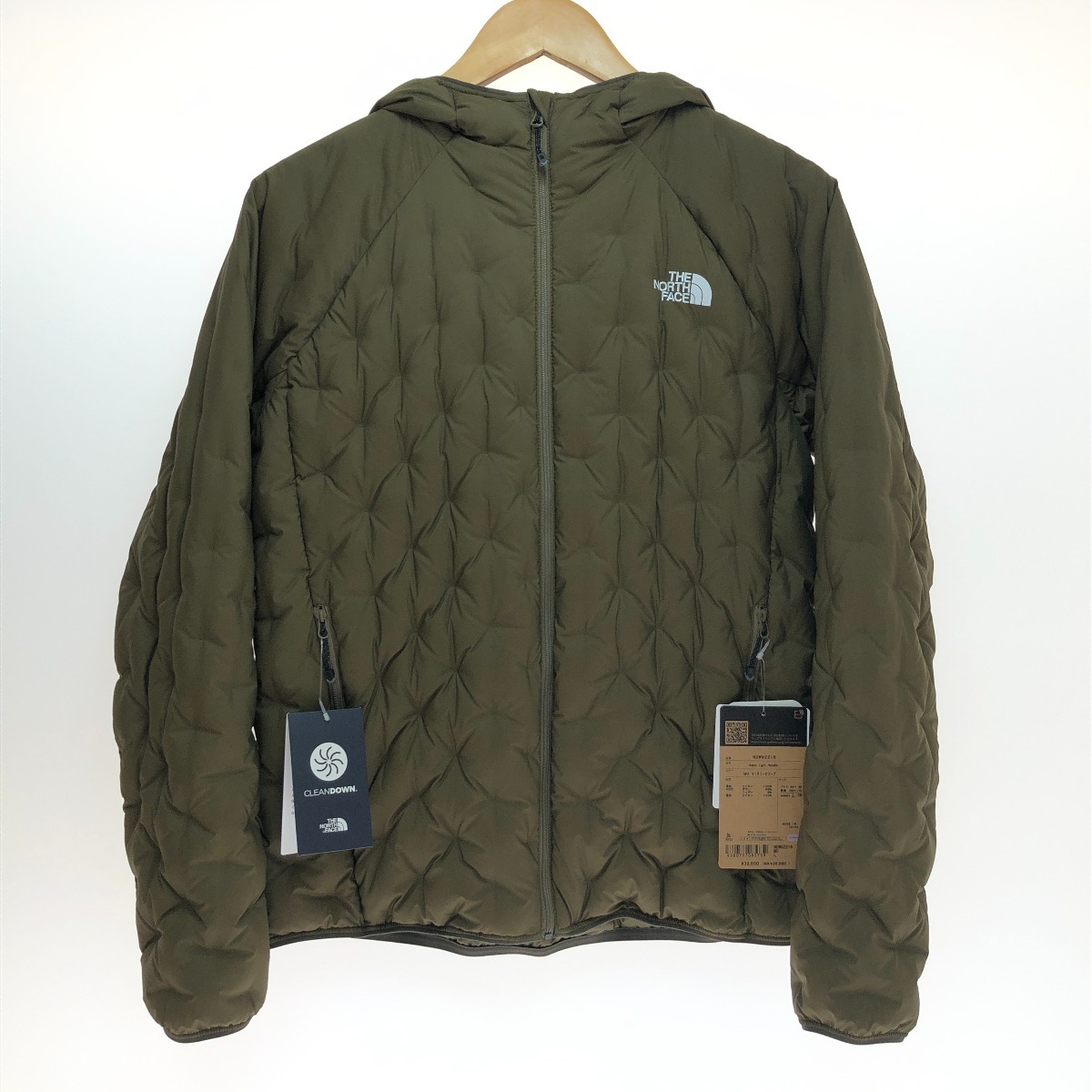 □□ THE NORTH FACE ザノースフェイス アストロライトフーディ ダウンジャケット Lサイズ NDW92216 オリーブ 目立った傷や汚れなし