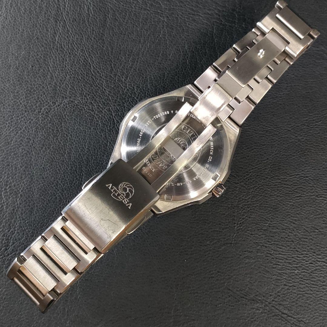 極美品【稼働品】CITIZEN シチズン アテッサ ネイビー シルバー 極美品【稼働品】CITIZEN シチズン アテッサ ネイビー シルバー
