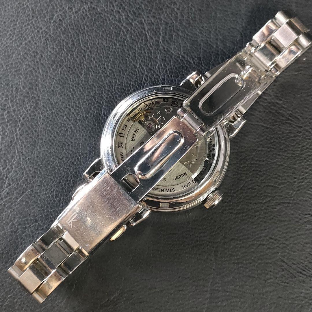 極美品【稼働品】SEIKO　セイコールキア　4R38　ホワイト　シルバー　自動巻