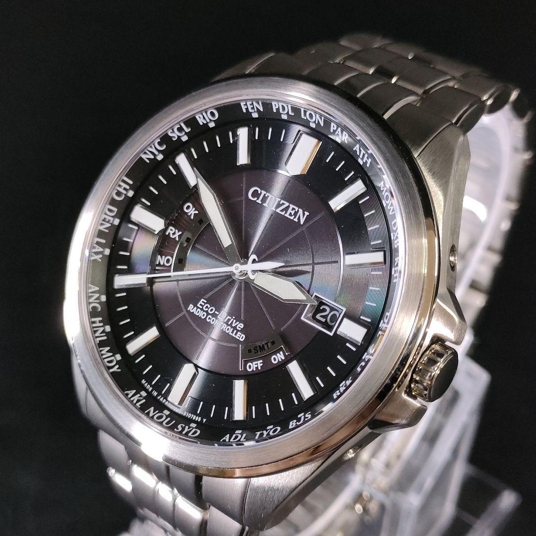 極美品【稼働品】CITIZEN　シチズン　H145　ブラック　シルバー　ソーラー