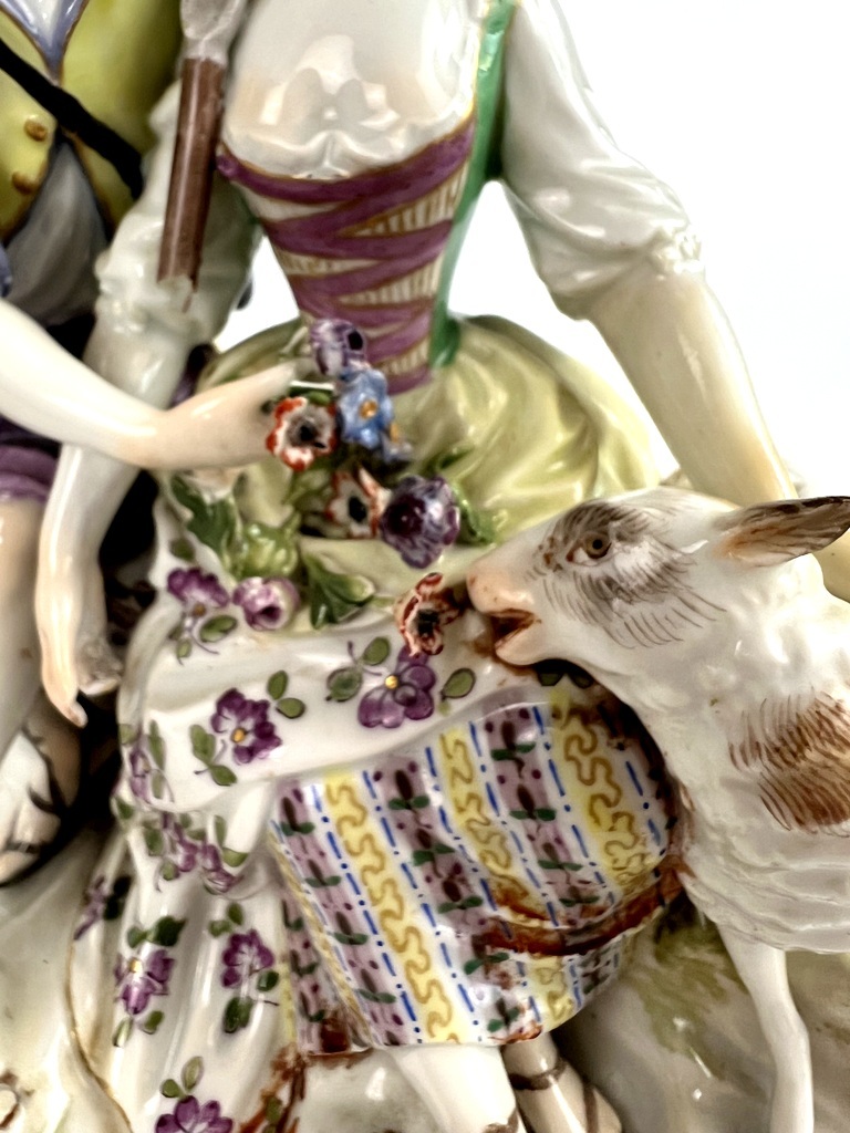 1級品 マイセン アンティーク ケンドラー原型 Meissen「羊飼いの 1級品 マイセン アンティーク ケンドラー原型 Meissen「羊飼いの