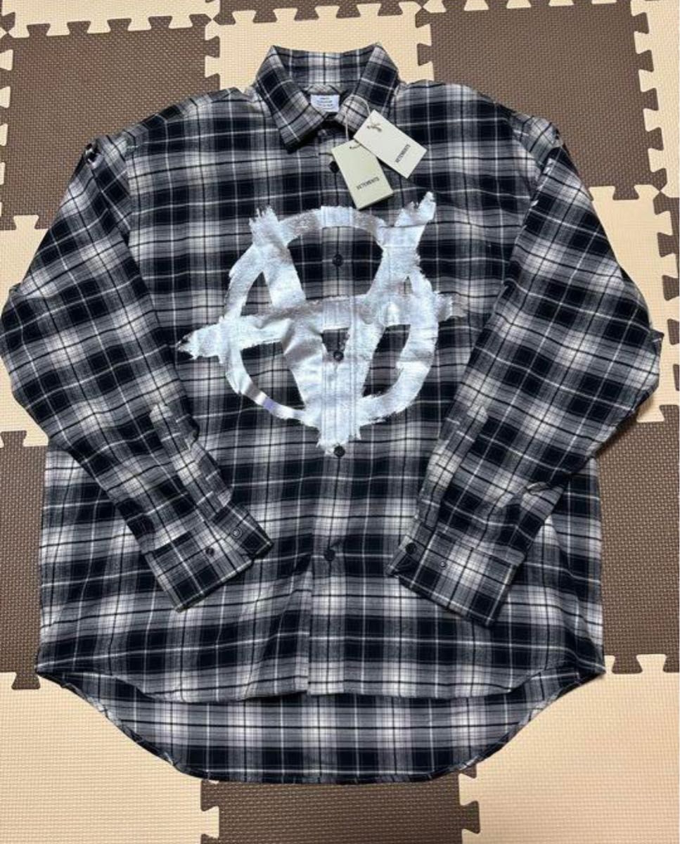 ヴェトモン Double anarchy logo flannel shirt