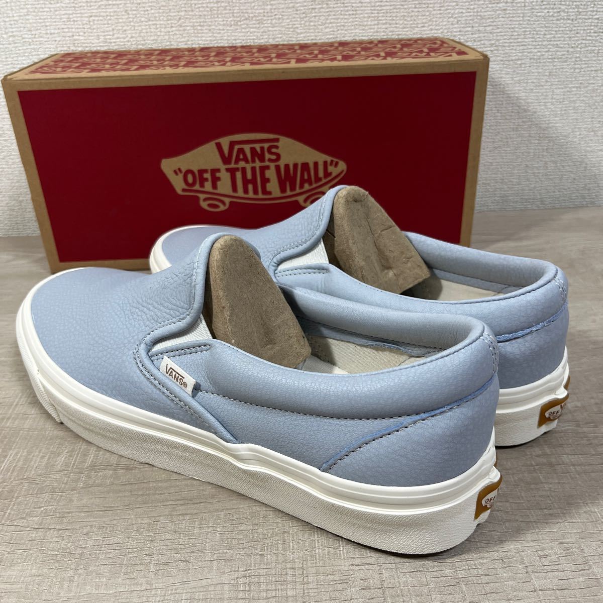 1円スタート売切り 新品未使用 vans バンズ SLIPON スリッポン ブルー 天然皮革 レザー 完売品 28cm USA企画 オールドスクール ERA SK8_画像5