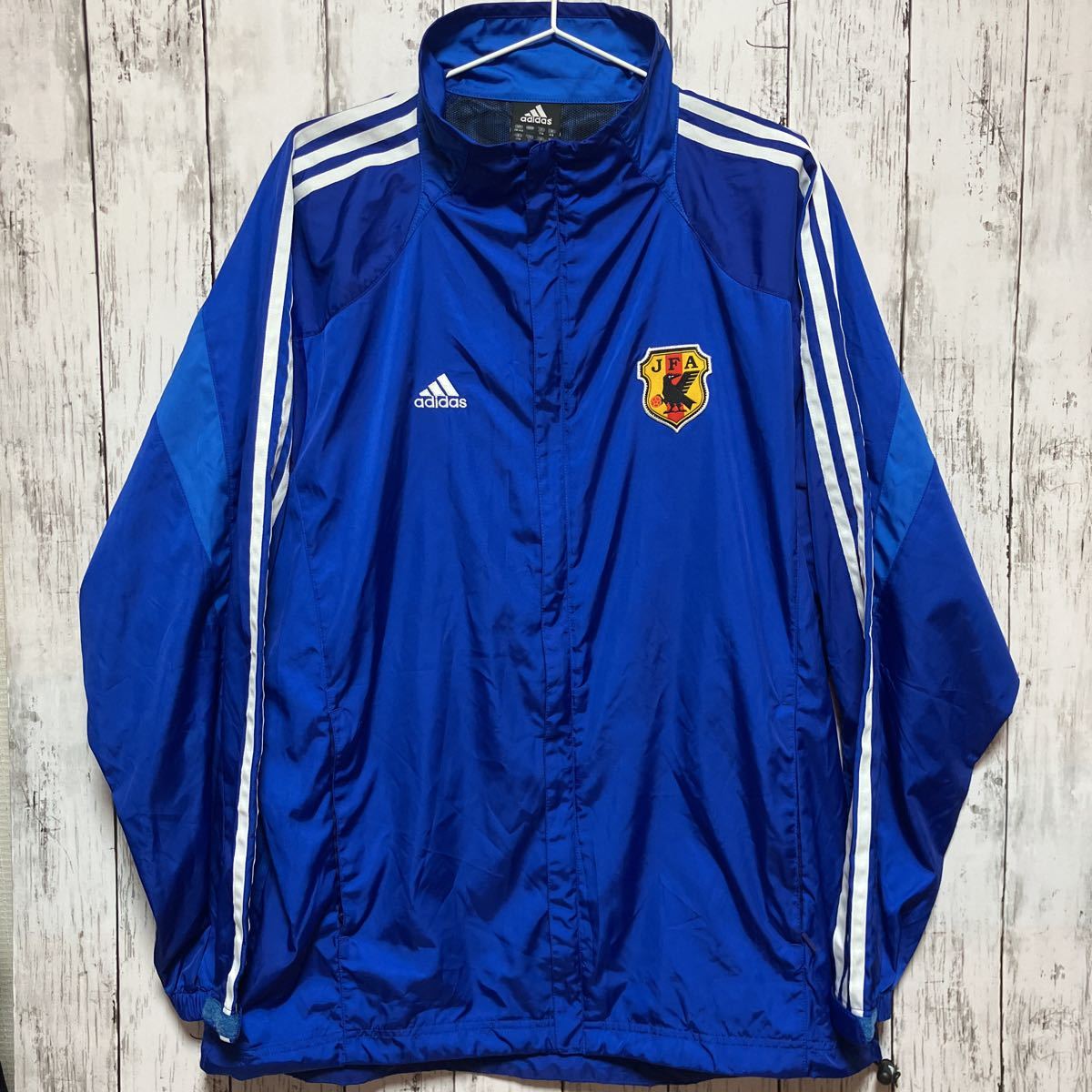 某メーカー アディダス adidas】 サッカー L ナイロンジャケット 日本代表 ウインドブレーカー