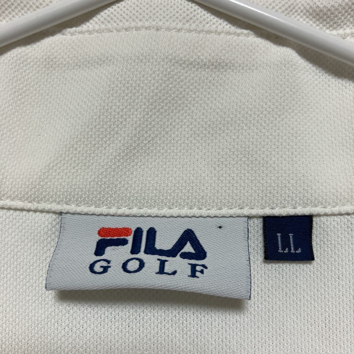 【FILA GOLF】 フィラゴルフ メンズ 半袖ポロシャツ LLサイズ ホワイト系 未使用 送料無料_画像4