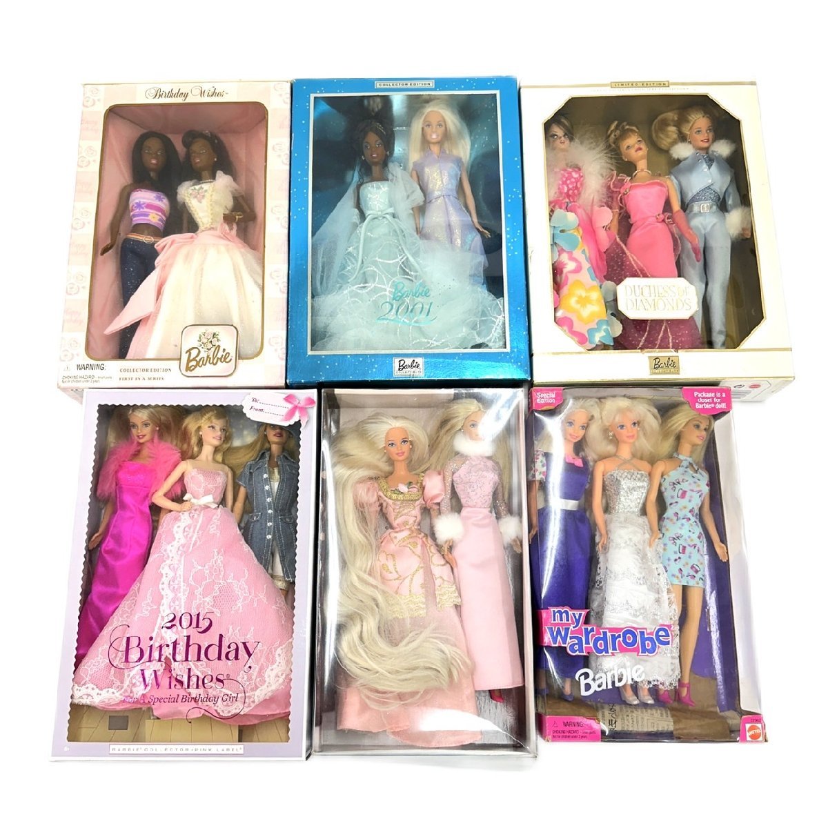 １円スタート Barbie Doll バービー人形 まとめ 15点 MATTEL マテル バースデー ウィッシュ 人形 コレクション ドール 箱付き
