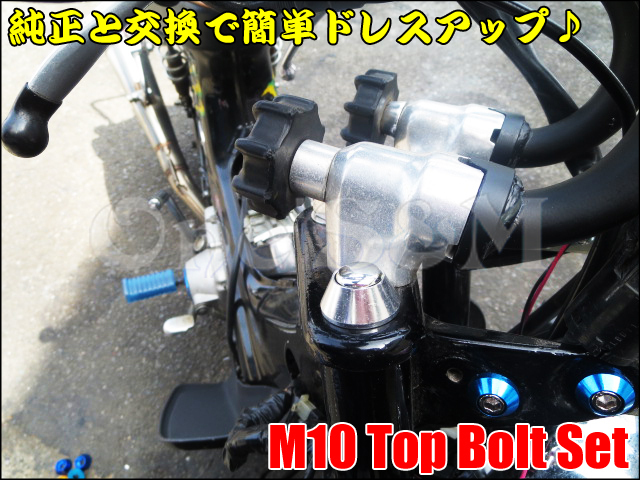 M3-34SV M10 トップブリッジ 固定ボルト ボルトキャップ ボルトカバー 2個Set モンキー ゴリラ Z50J AB27 ダックス シャリー ST50 CF50用_画像8